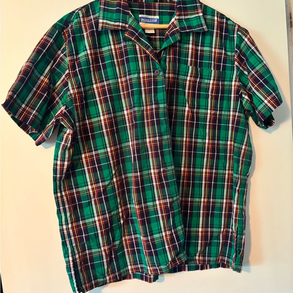 Pendleton Green Plaid Shirt